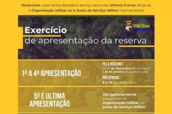 Aviso Importante para os Reservistas de Pedro Osório