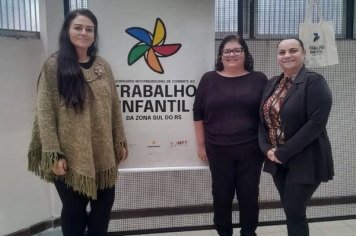 REPRESENTANTES DE PEDRO OSÓRIO PARTICIPAM DE SEMINÁRIO INTERMUNICIPAL DE COMBATE AO TRABALHO INFANTIL NA ZONA SUL DO RIO GRANDE DO SUL