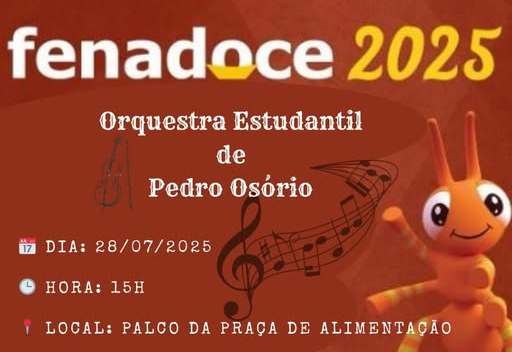 A Orquestra Estudantil de Pedro Osório irá se apresentar na Fenadoce 2025!
