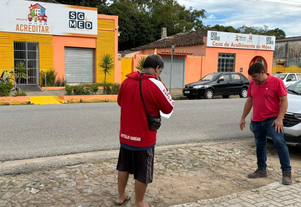 Faixa elevada será instalada em frente ao projeto acreditar e CAS TEAcolhe