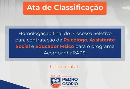 PROCESSO SELETIVO HOMOLOGADO