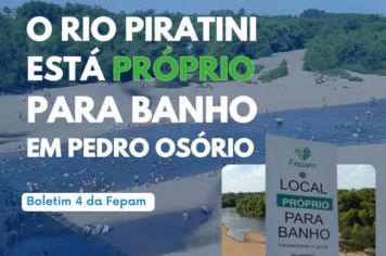 RIO PIRATINI PRÓPRIO PARA BANHO